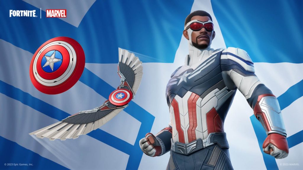Captain America Sam Wilson Outfit in Fortnite