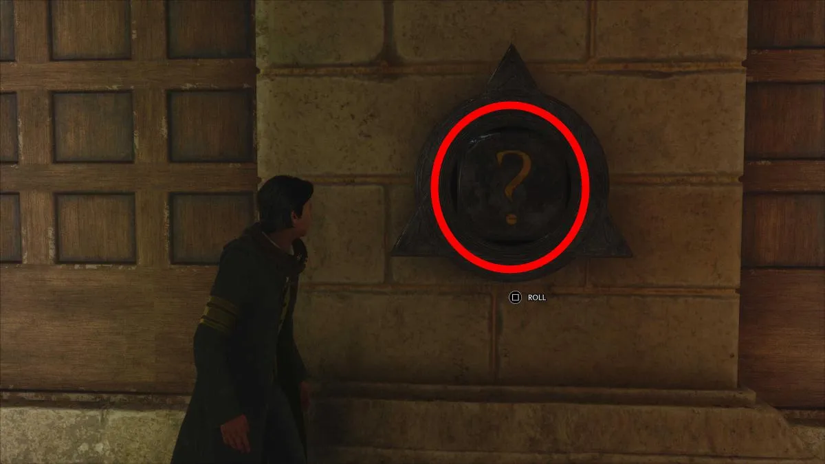 a symbol from a door puzzle in Hogwarts Legacy