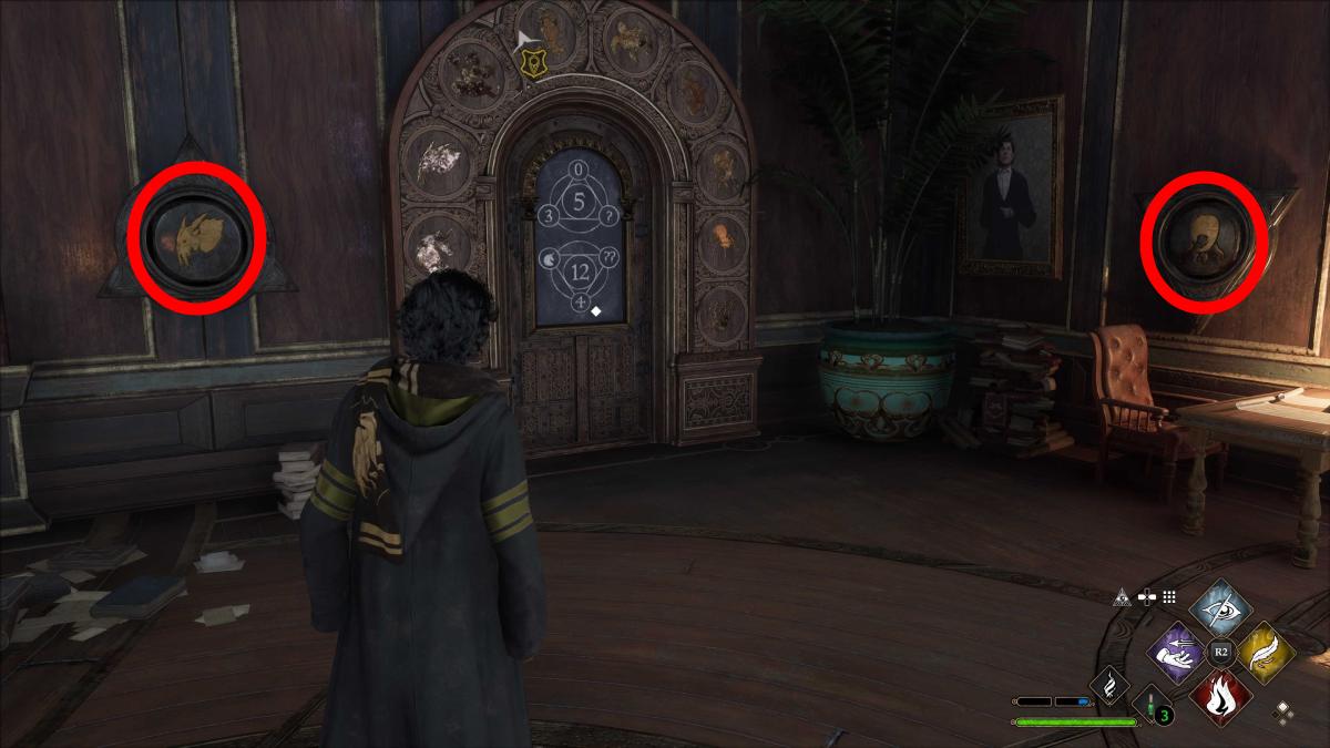 the charms classroom door puzzle in Hogwarts Legacy