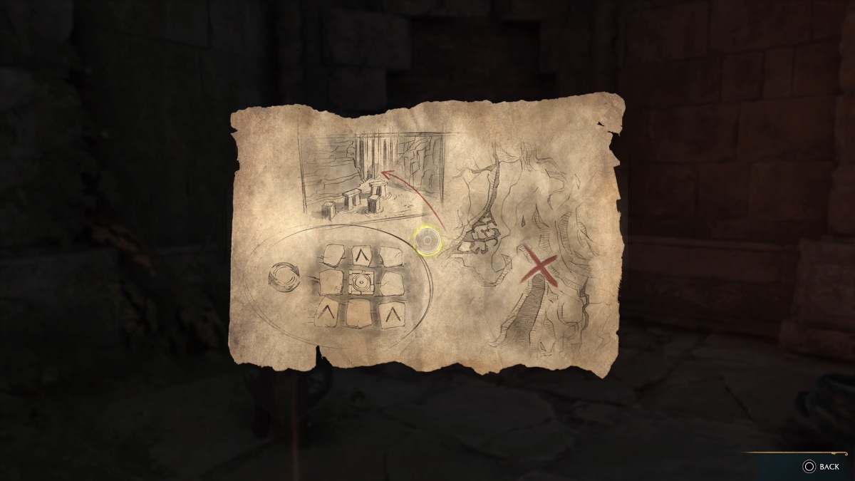Cursed Tomb Treasure map Hogwarts Legacy