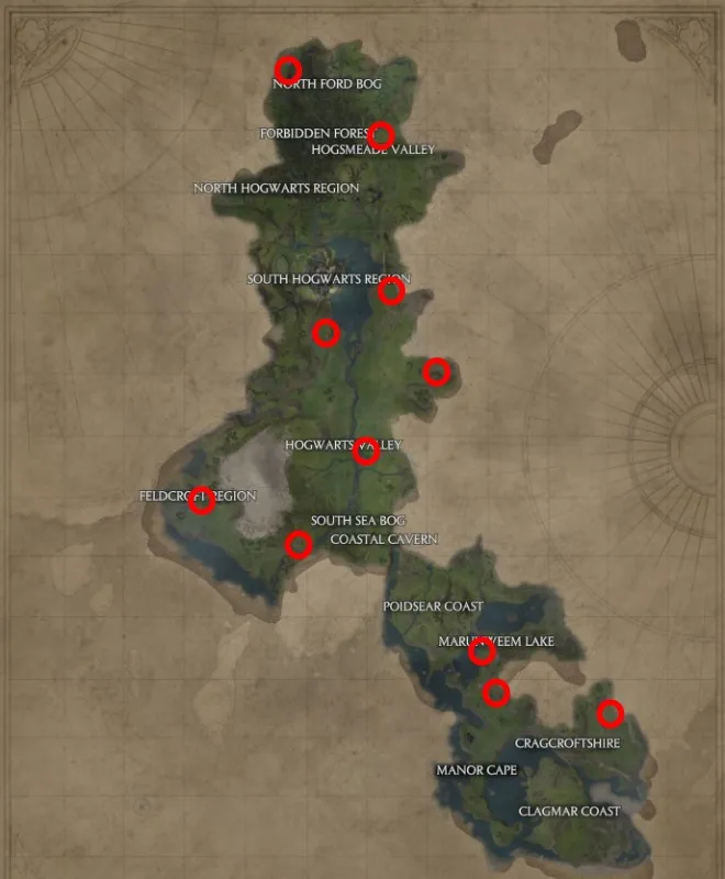Demiguise Locations in Hogwarts Legacy