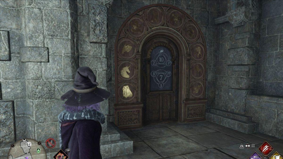 the north hall door puzzle in Hogwarts Legacy