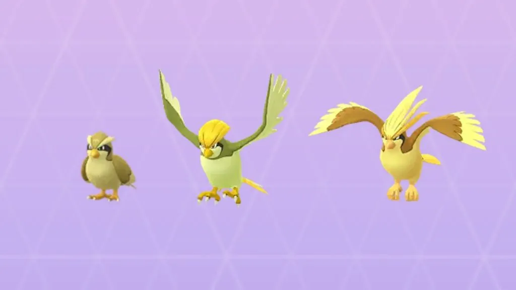 Shiny Pidgey Family Pokemon GO