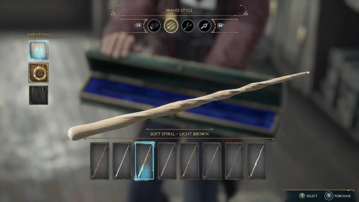 the Soft Spiral Wand in Hogwarts Legacy