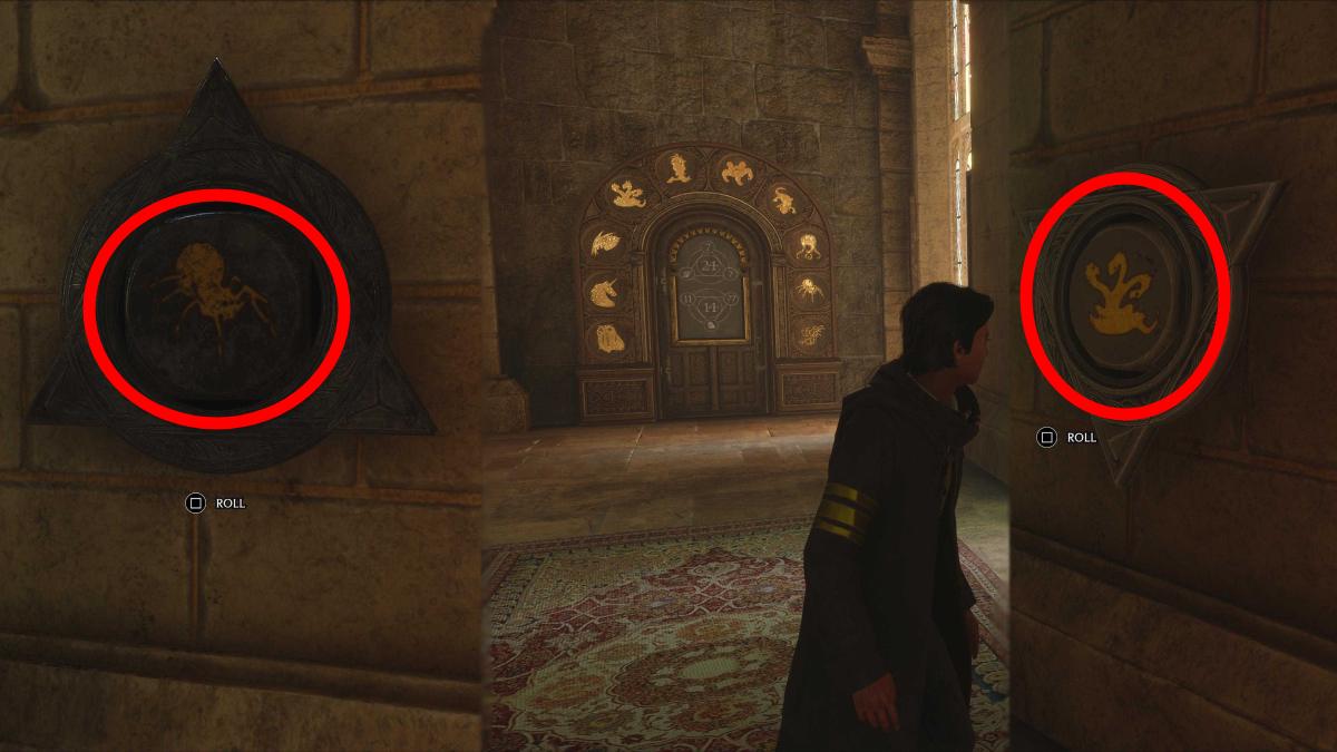 the great hall door puzzle in Hogwarts Legacy