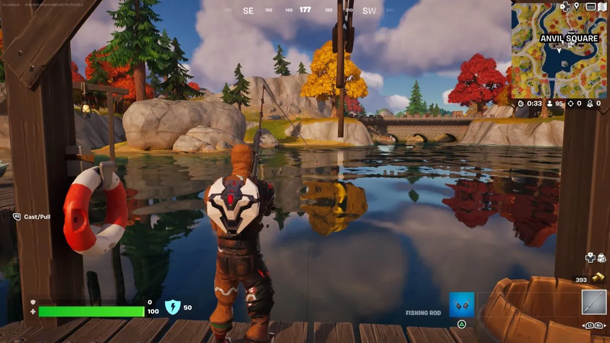 Fishing to earn the catch fish accolade in Fortnite