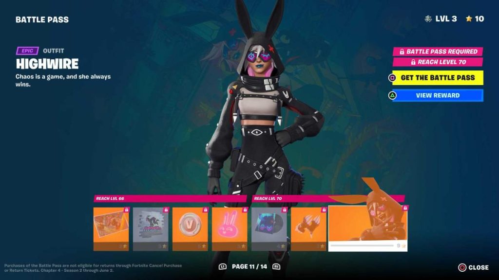 The Highwire Fortnite Battle Pass Skin in Chapter 4 Season 2