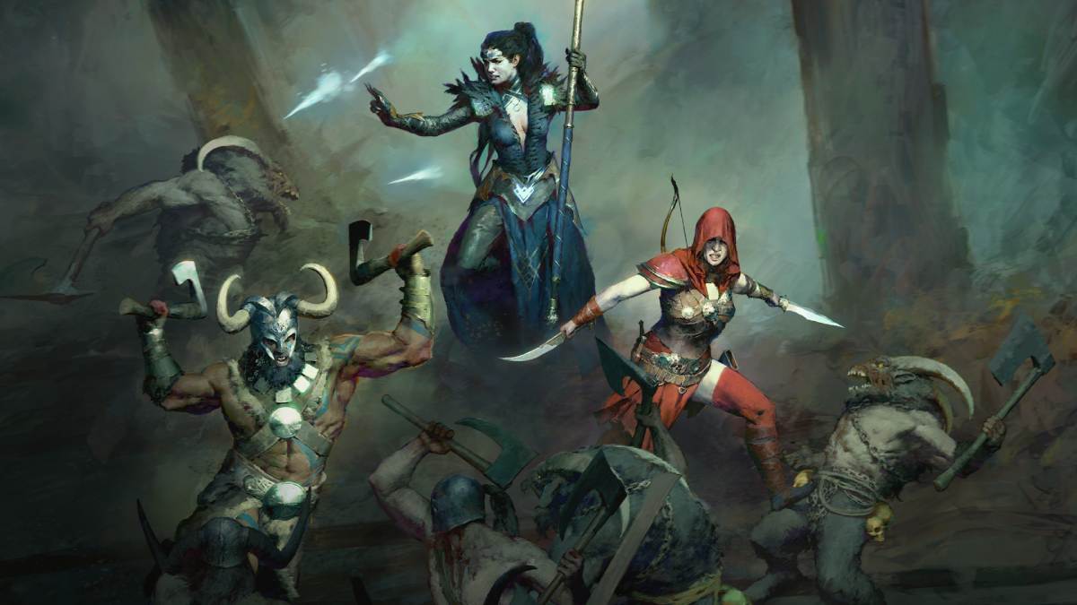 the barbarian, rogue and sorcerer class from Diablo 4