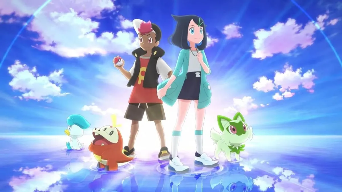 Liko and Roy with their Starter Pokemon