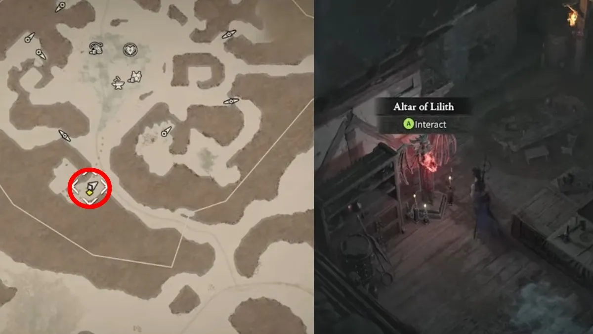 The Lilith Altar in the Malnok Stronghold in Diablo 4
