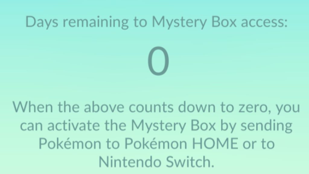 Mystery Box Access Pokemon GO