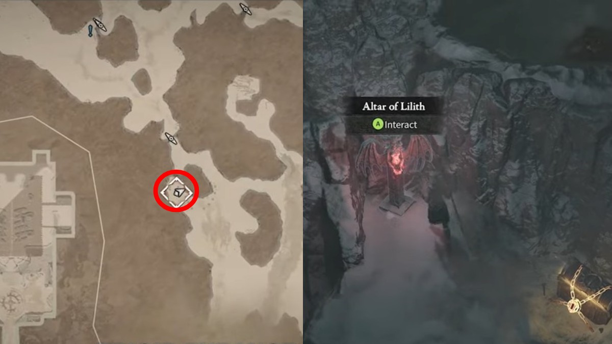 The Lilith Altar in the Olyam Tundra in Diablo 4