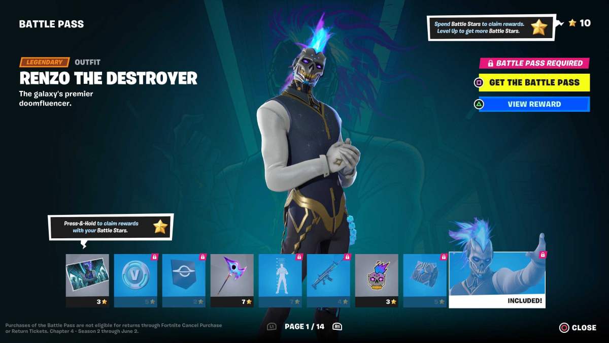 The Renzo the Destroyer Fortnite Battle Pass Skin in Chapter 4 Season 2