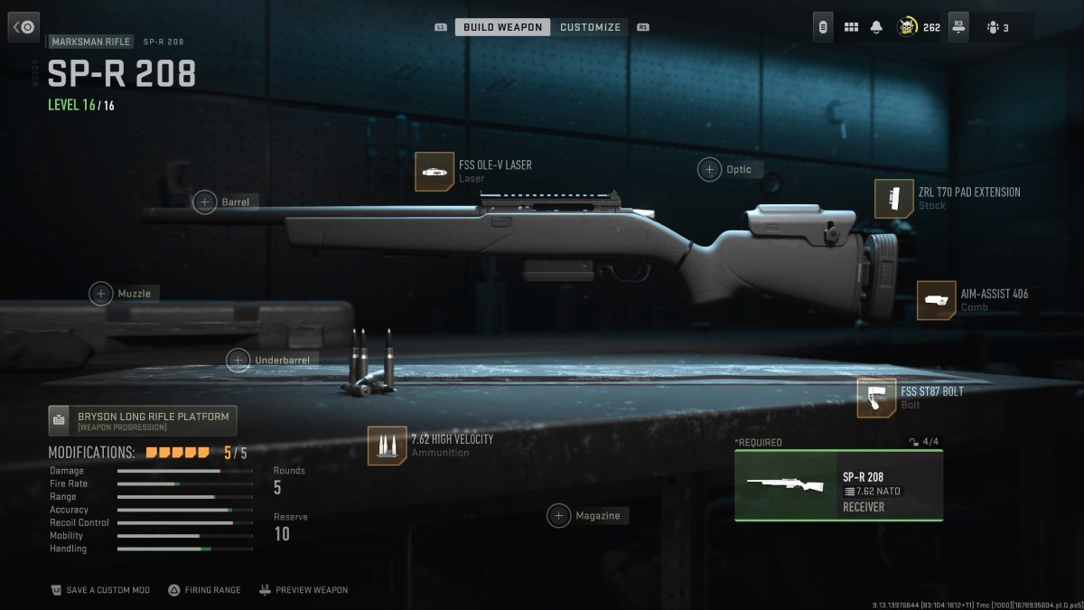 SP-R 208 one of the best marksman rifle mw2