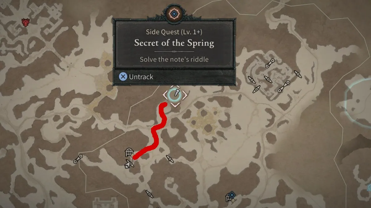 Secret of the Spring Diablo 4 Solution Location
