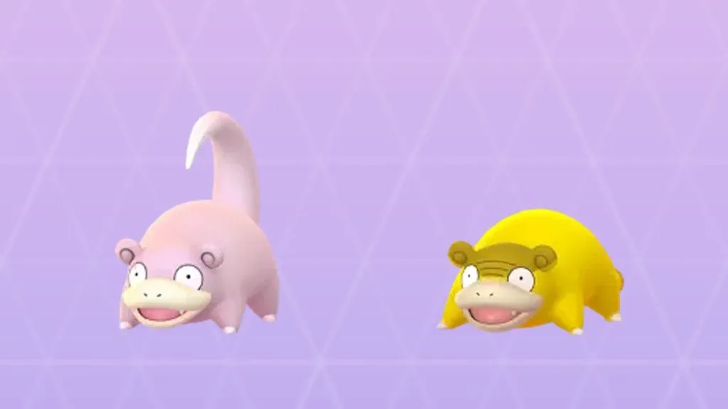 Shiny Slowpoke and Shiny Galarian Slowpoke Pokemon GO