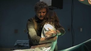 Joel hugging Ellie at the end of Episode 9 of The Last of Us TV show