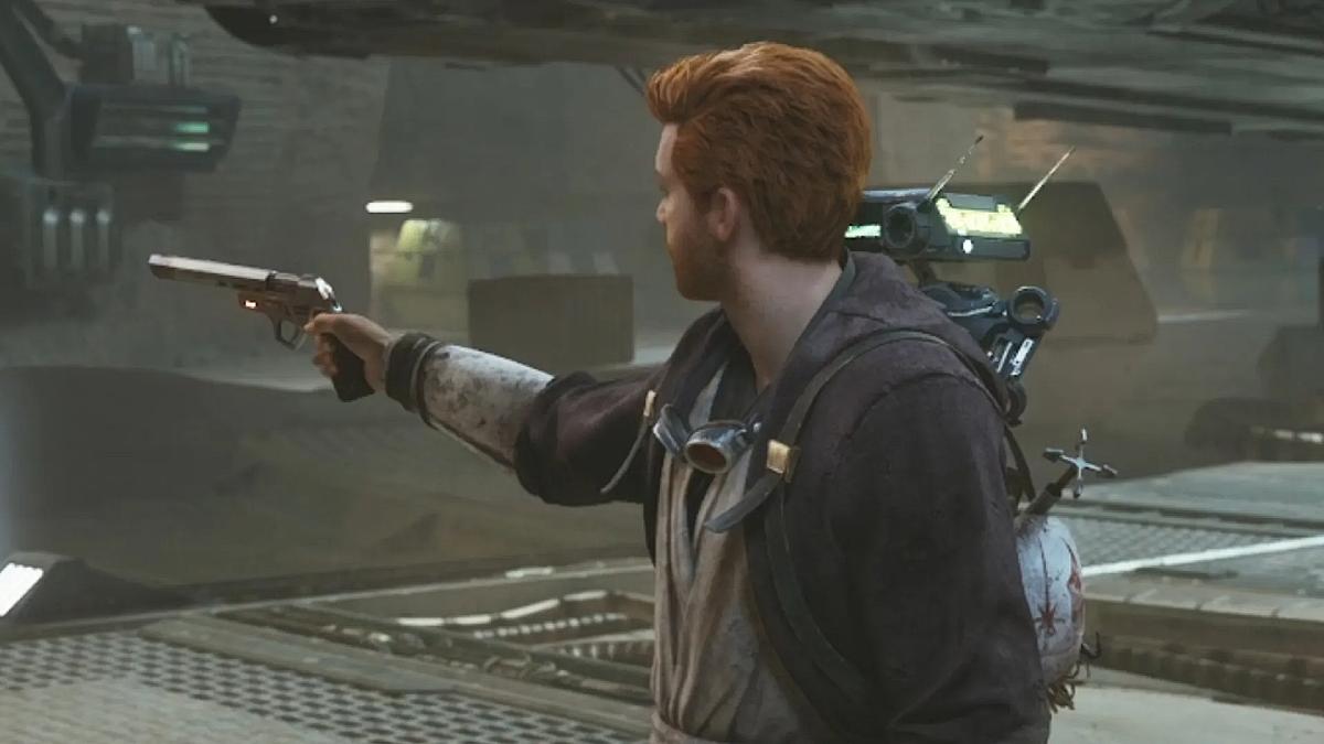 Cal using Bode's blaster in Star Wars Jedi: Survivor