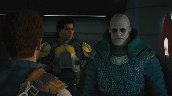 Cal talking to Senator Sejan in Star Wars Jedi: Survivor