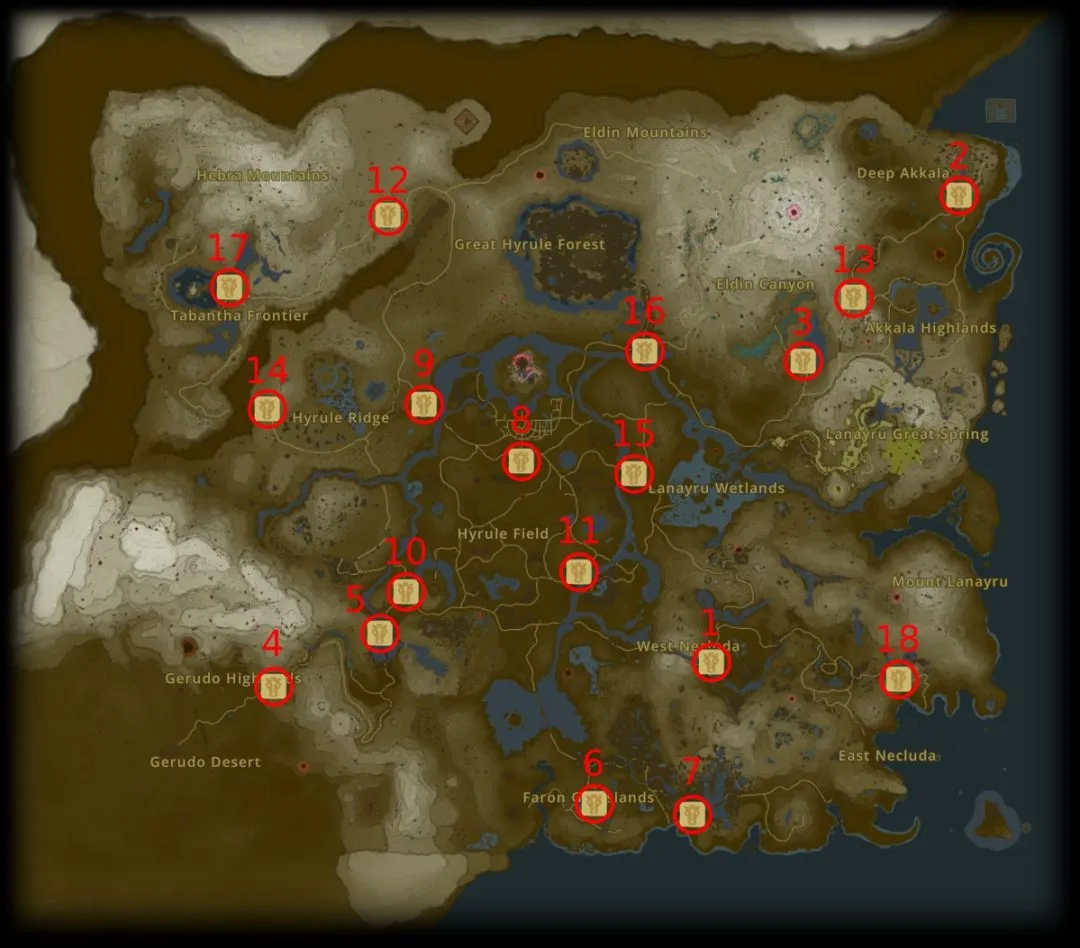 All Stable Locations And Map The Legend Of Zelda Tears Of The Kingdom 1080x948 