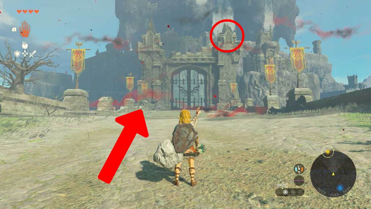 the gates to Hyrule Castle in Tears of the Kingdom