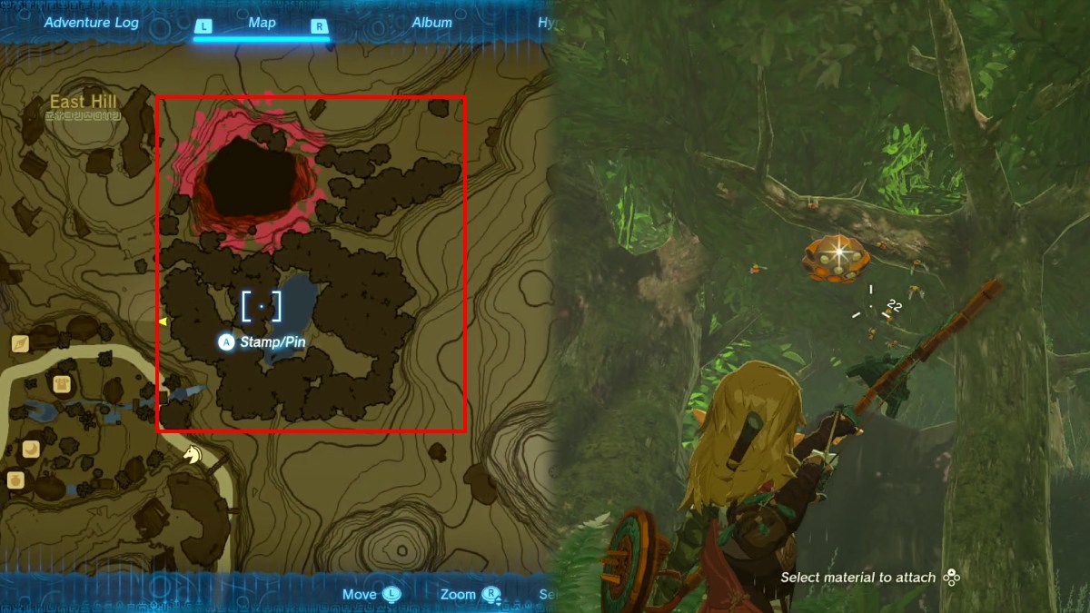 Courser Bee Honey Location and Map Tears of the Kingdom