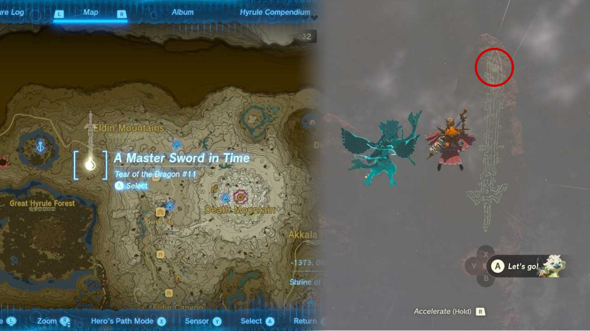 Dragon's Tear 11 Location Zelda TOTK Map
