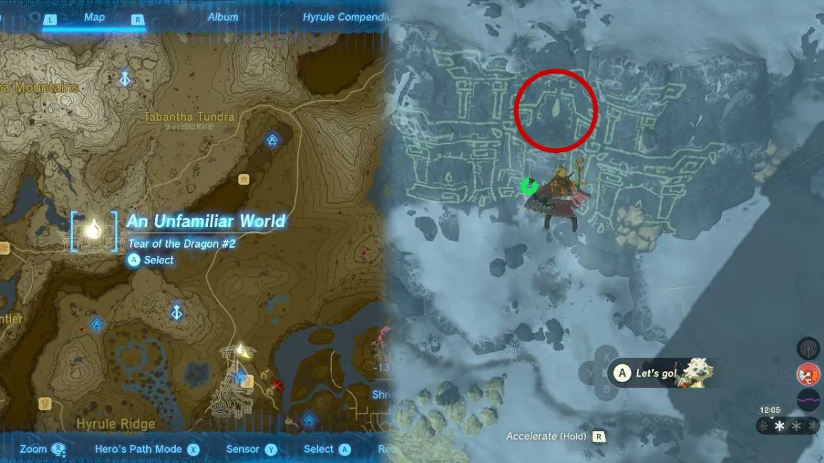 Dragon's Tear 2 Location Zelda TOTK Map