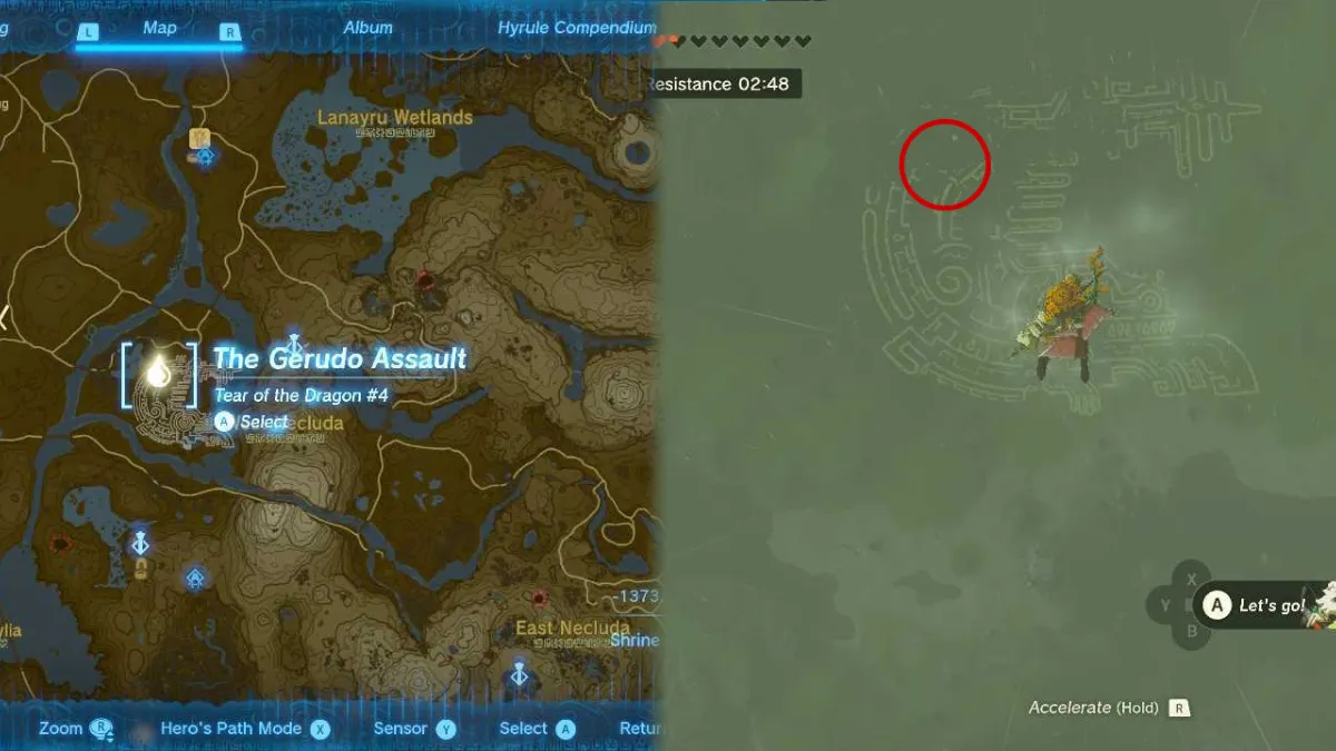 Dragon's Tear 4 Location Zelda TOTK Map