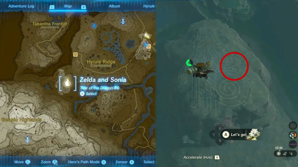 Dragon's Tear 6 Location Zelda TOTK Map