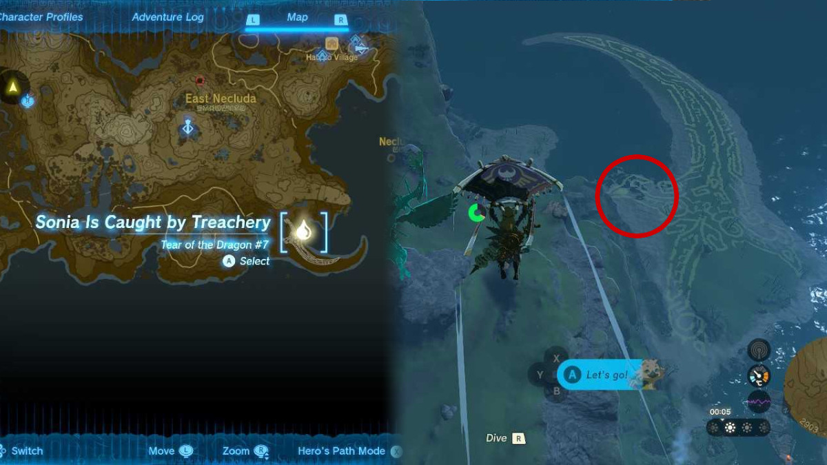 Dragon's Tear 7 Location Zelda TOTK Map