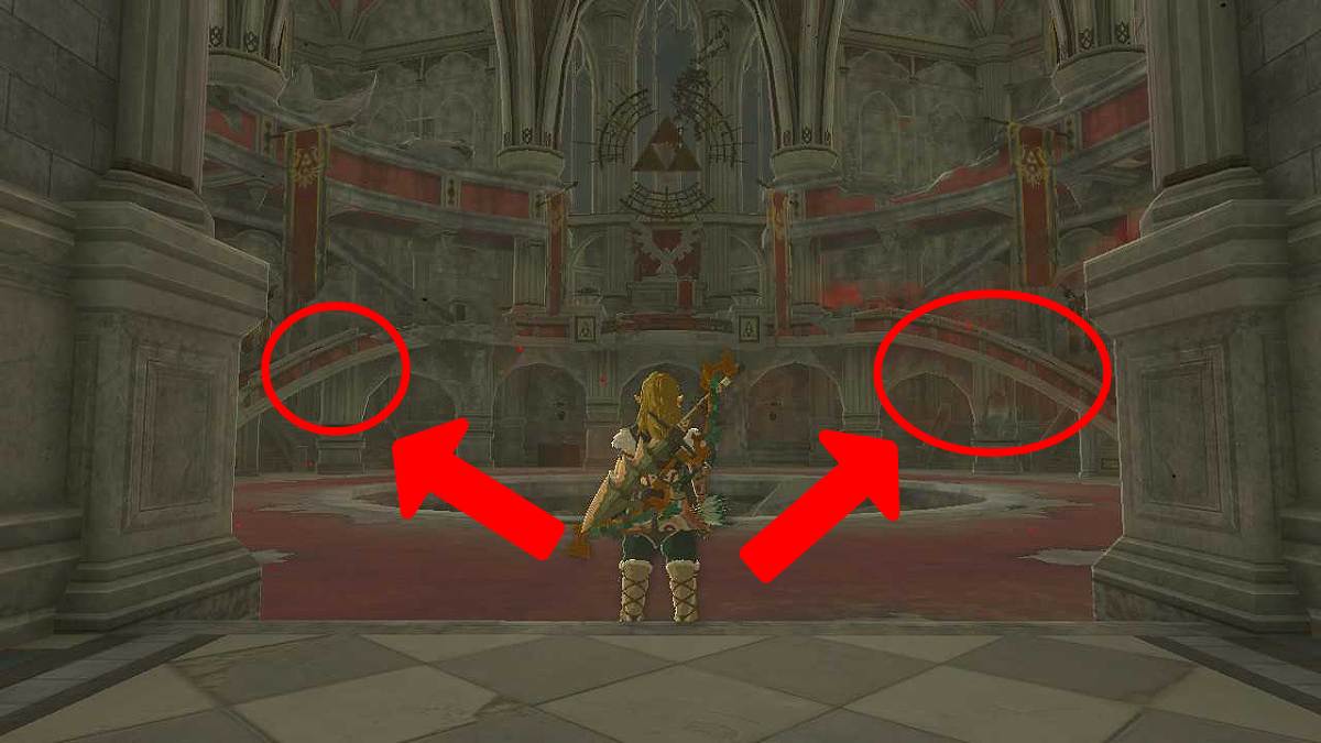 the entrance of Sanctuary in Hyrule Castle in TOTK