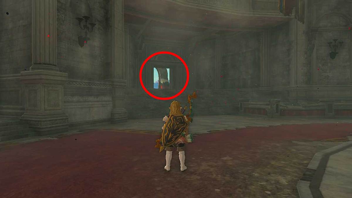 the exit in Sanctuary leading to Princess Zelda's Room