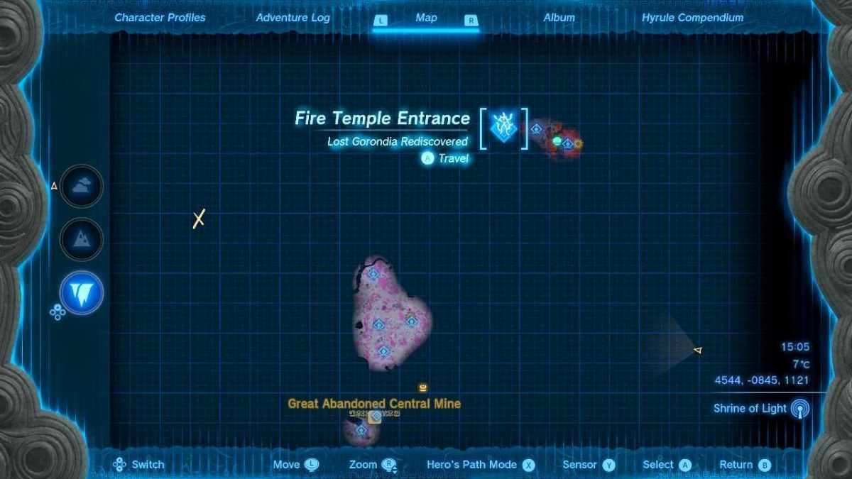 Fire Temple Location TOTK