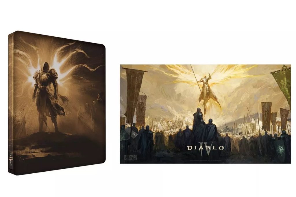GameStop Limited Edition Diablo 4 Lithograph and Steelbook