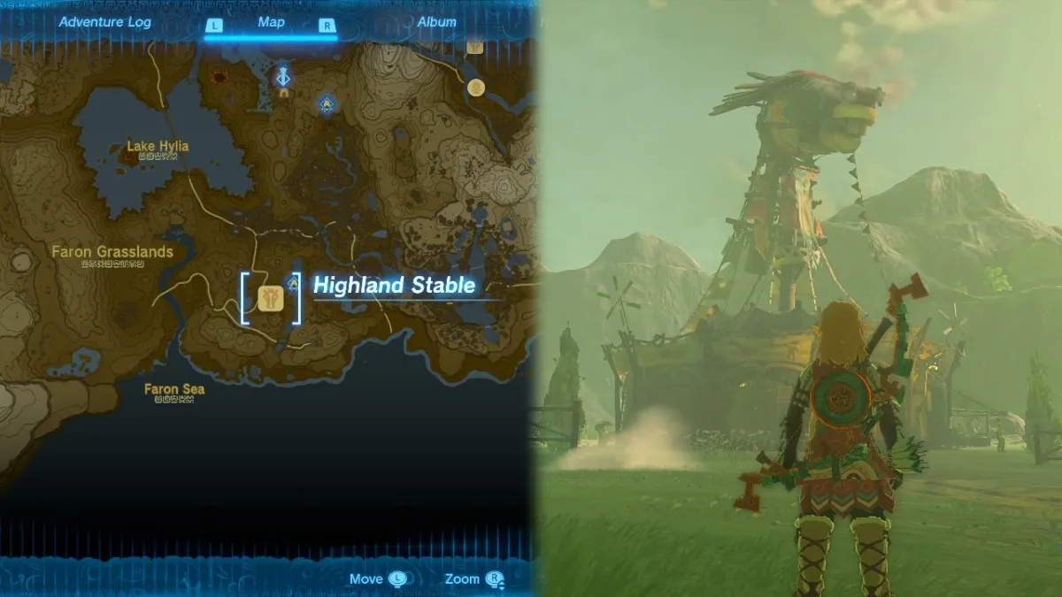 Highland Stable Location and Map Tears of the Kingdom