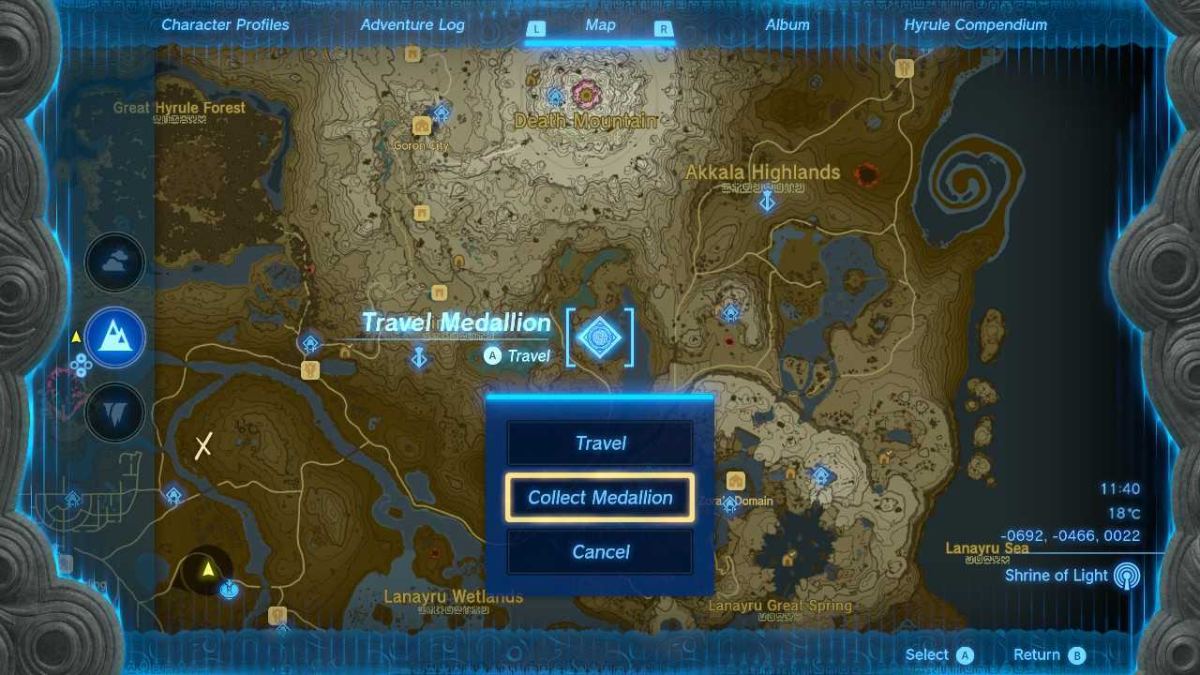 How to Collect Travel Medallion Zelda TOTK