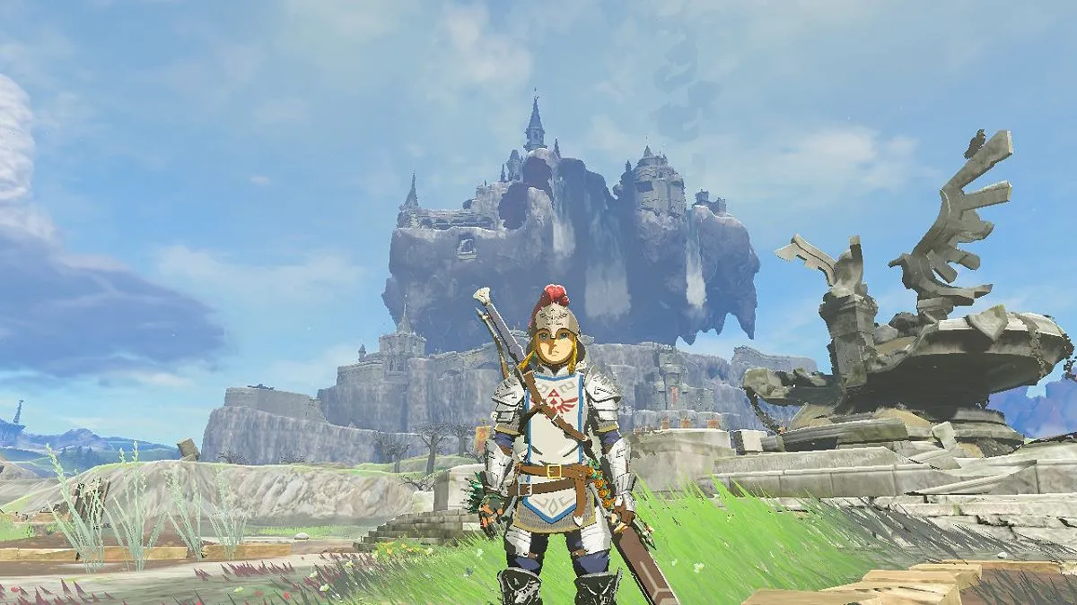 Link wearing the Soldier's Armor Set in TOTK