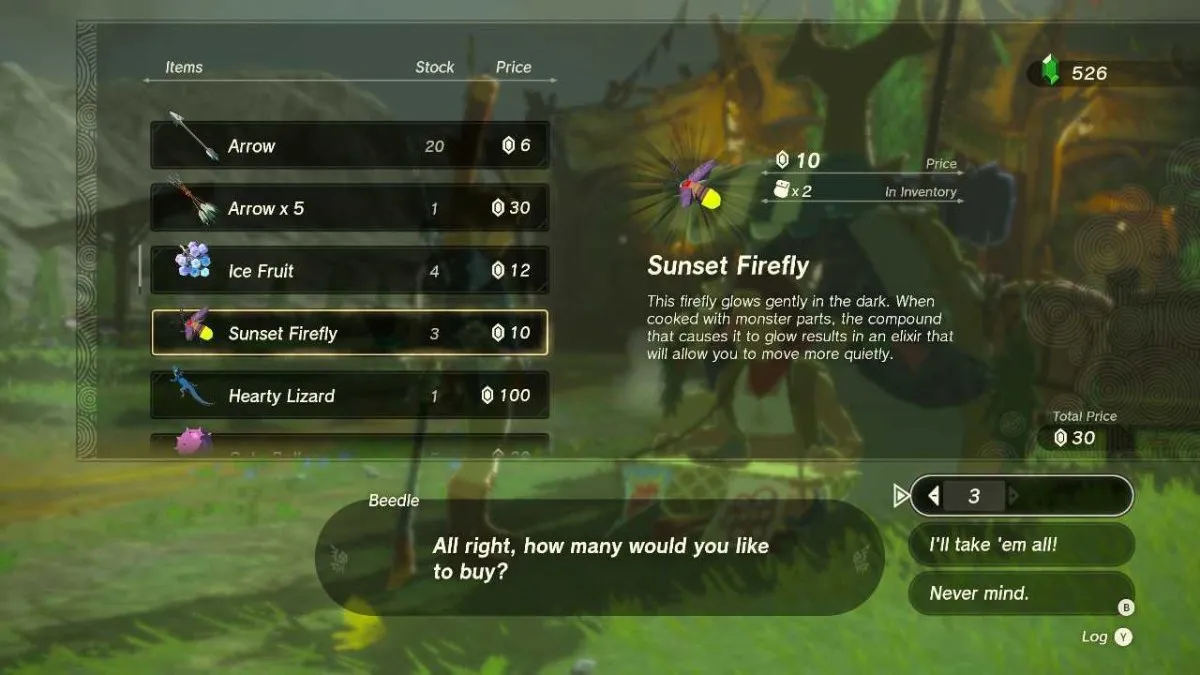 How to Get Sunset Firefly Zelda TOTK