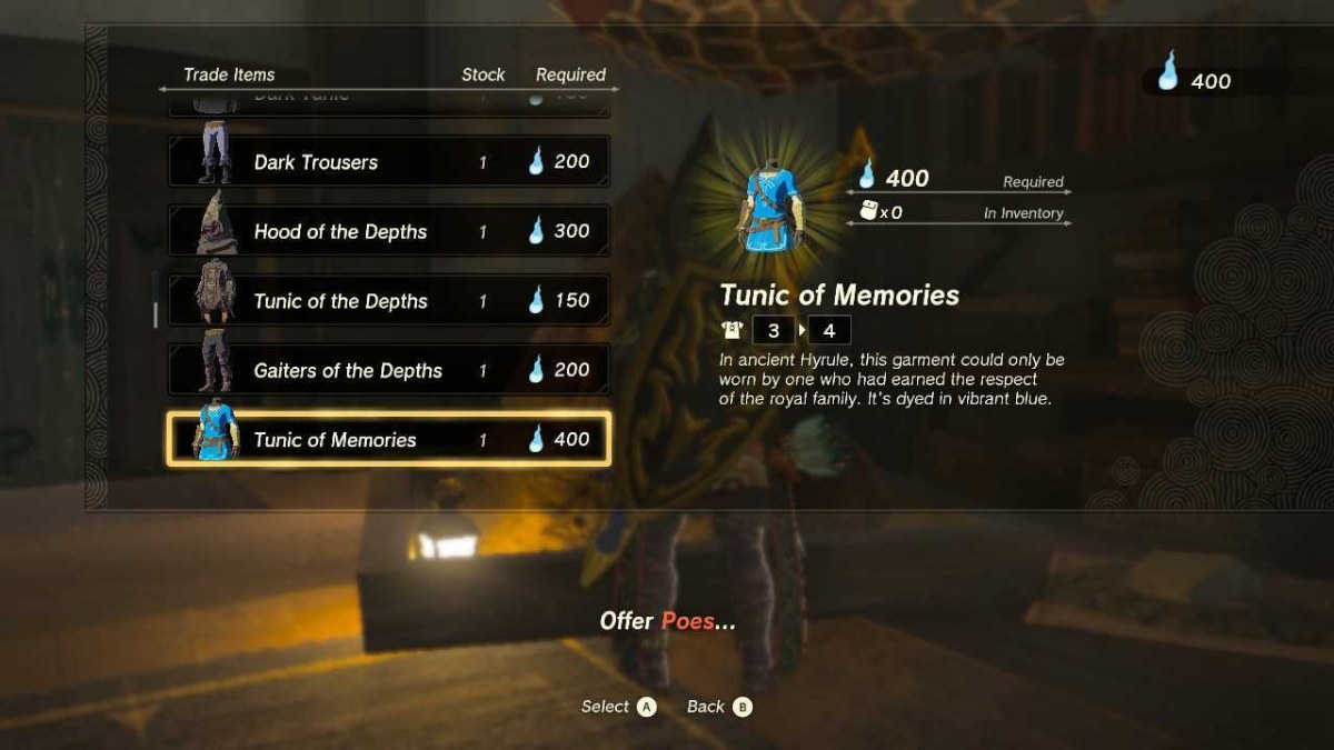 How to Get the Tunic of Memories Zelda TOTK