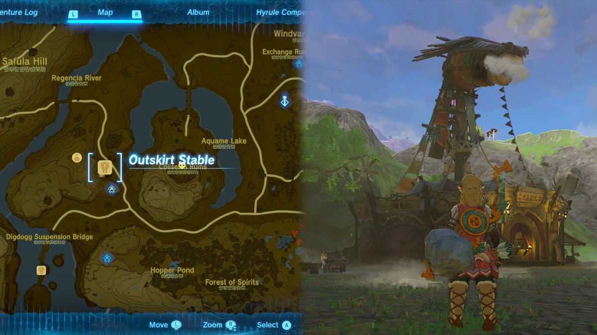 Outskirt Stable Location and Map Tears of the Kingdom