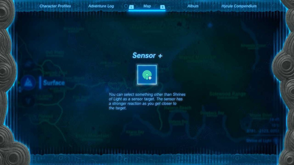 Sensor + Zelda TOTK