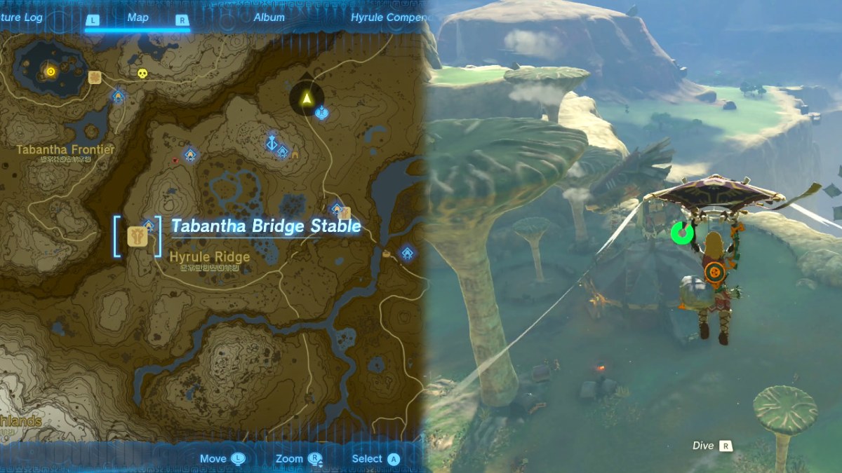 Tabantha Bridge Stable Location and Map Tears of the Kingdom