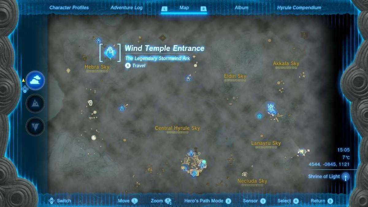 Wind Temple Location TOTK