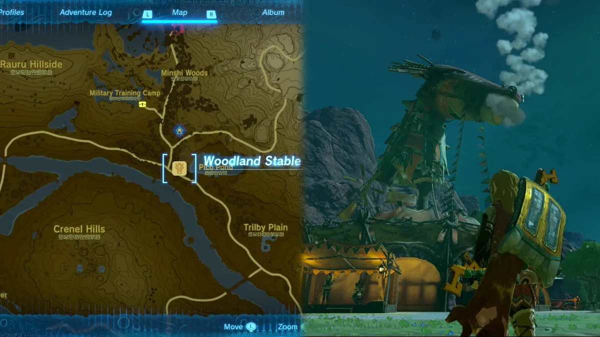 Woodland Stable Location and Map Tears of the Kingdom