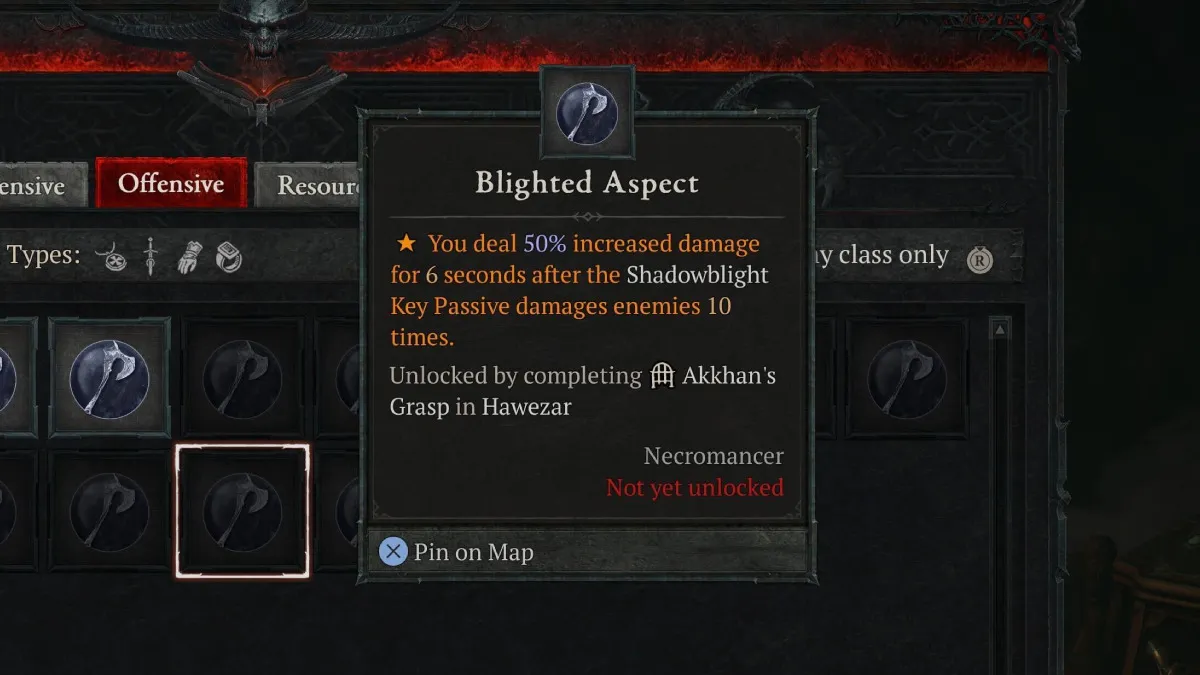 Blighted Aspect Necromancer Diablo 4