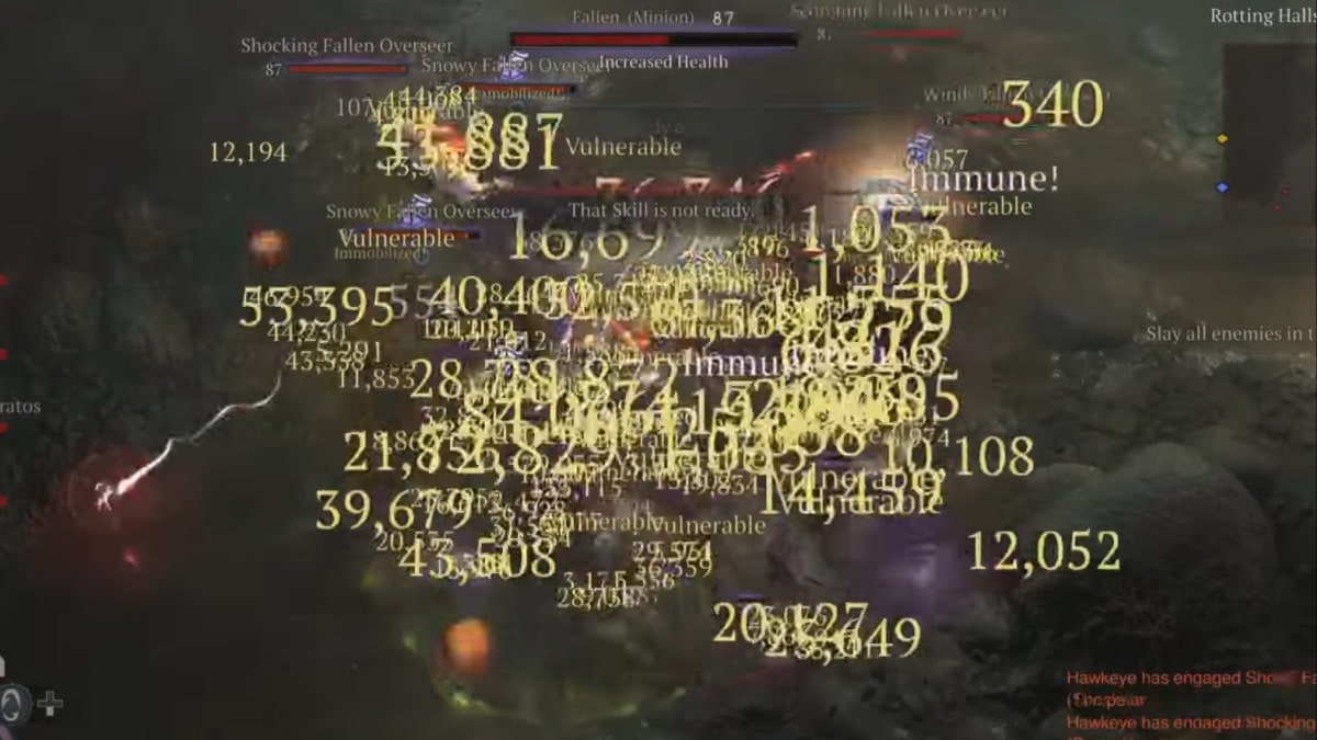 Fists of Fury random damage numbers in Diablo 4