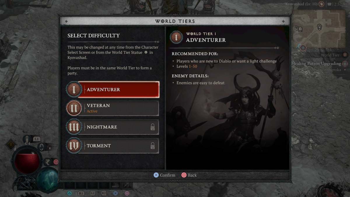 Diablo 4's World Tier 1 description