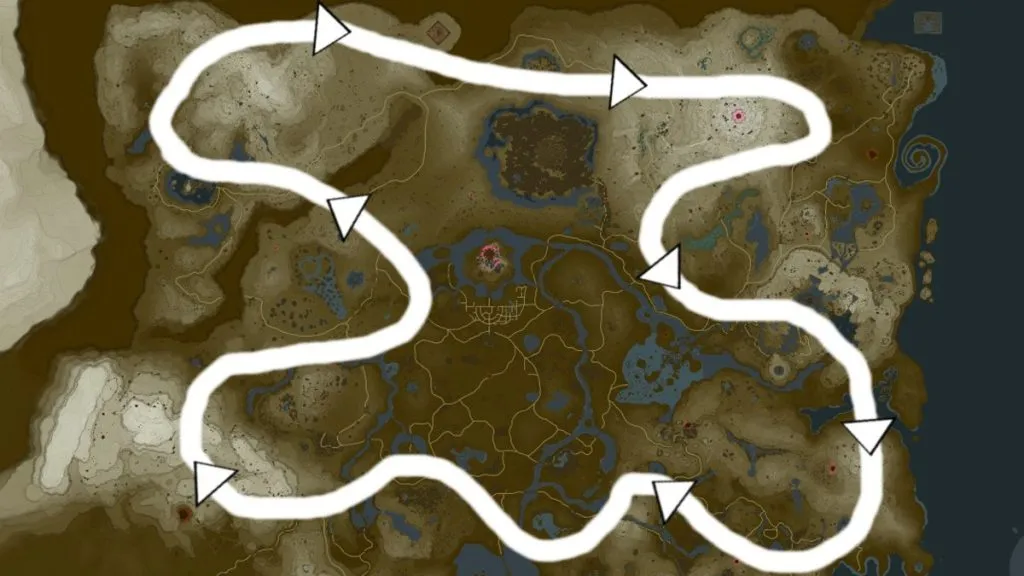 Light Dragon Path Map TOTK