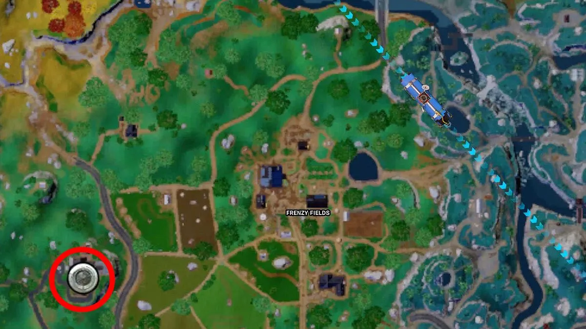 The location of the Meadow Mansion Vault in Fortnite